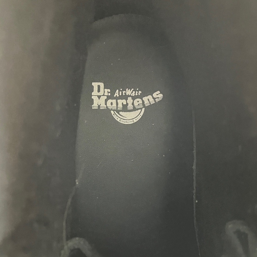 Dr. Martens Black Lace-Up Combat Boots with Red Rose Embroidery - Picture 7 of 7